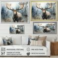 thumbnail image 4 of Designart "Moose Majesty In The Forest" Moose Floater Framed Canvas Wall Art, 4 of 5