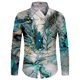 thumbnail image 1 of Camisa nueva suave y cómoda para fiesta al aire libre informal con grafiti y estampado de alta definición colorido para hombre de moda, 1 of 6