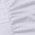 thumbnail image 6 of ClodeEU Women's Plus Size Crochet Lace Round Neck Top,Asymmetric Hem Long/3/4 Sleeve Blouse White,Womens Plus L, 6 of 7