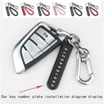 thumbnail image 4 of Car Key Keyring Anti-lost Car Phone Number Steel Buckle steel keychain; Keychain with Braided Rope, Black Rope, Silver Buckle, 4 of 9