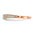 thumbnail image 3 of 14k Rose Gold Lab Grown Diamond Milgrain Edge Contour Wedding Band / Anniversary Ring 1/4 Ct., 3 of 7