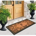 thumbnail image 6 of A1HC Natural Coir and PVC Monogrammed Floral Design Door Mat, 30" x 60", Anti-Shed Treated Durable Heavy Duty Front Door Mat for Outdoor Entrance, 6 of 7