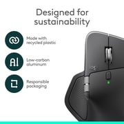 Logitech MX Master 4 for Business, Wireless Mouse with Quiet Clicks, 8K DPI, MagSpeed Scrolling, Logi Bolt Receiver, Bluetooth, Actions Ring, Haptics, USB-C Charging - Graphite - Darkfield - Wirele...