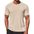 thumbnail image 4 of Mens Shirts Dry Fit Athletic T Shirts UPF 50+ Performance Cooling Shirt Short Sleeve Khaki M, 4 of 4