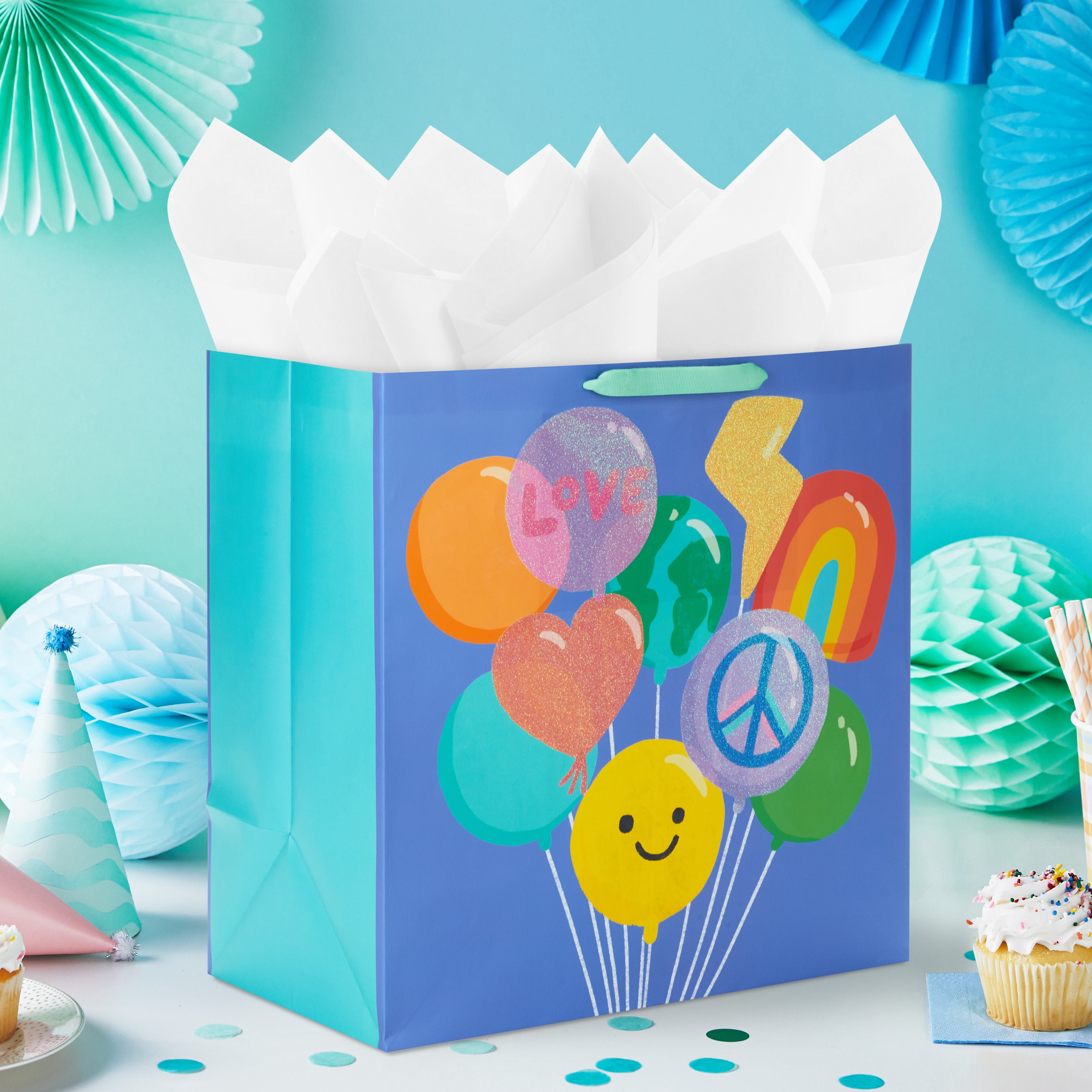 Hallmark Extra-Deep Gift Bag (Balloon Bouquet on Purple)