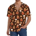 thumbnail image 1 of Fotbe Christmas Gingerbread Cookies Camisa Estampada de Manga Corta para Hombre, Casual de Verano, Estilo Playero, Sin Arrugas-XX-Large, 1 of 5