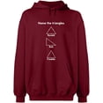 thumbnail image 2 of OXI Hoodie Sweatshirt - Name The Triangle Ronald, Basic Casual Hoodie for Men's and Women Fleece Hoodie Long Sleeve - Cardinal Red 2X-Large, 2 of 3