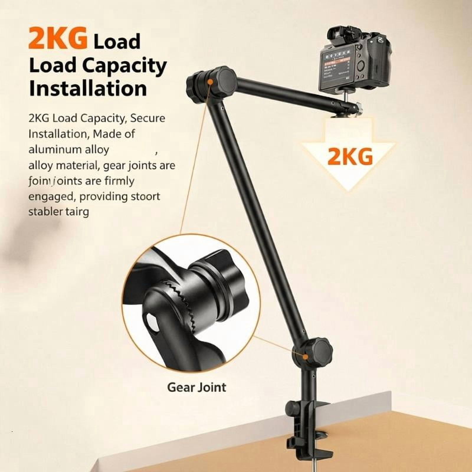 CEORPER Sturdy Alloy Desktop Clamp Stand Microphone Boom Arm For Camera Equipment