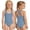 Grey, variant on LRen Bathing Suit Girls 1 Piece Toddler Bathing Suit Girl Sun Protection Quick Dry Bathing Suit for Toddler To Big Kids Floral Swimwear for Tween