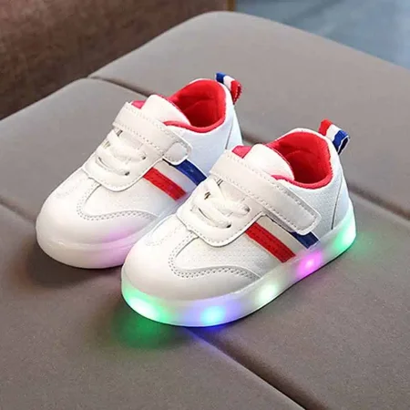 

Boys Soft-soled Non-slip LED Skate Shoes Toddler Baby Shoes