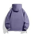 thumbnail image 6 of Tawop Jacket Men Thick Long Sleeve Zip with Hood Pockets Casual Solid Mens Gift,Purple,S, 6 of 9