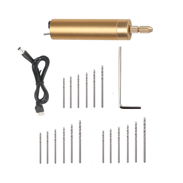 de mano eléctrico Multifunción Reparación de precisión Accesorios de herramientas recargables Motor eléctrico de mano para el piezas Baoblaze Mini taladro eléctrico