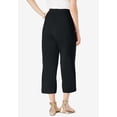 thumbnail image 3 of Jessica London Women's Plus Size Everyday Stretch Knit Wide Leg Crop Pant, 3 of 5