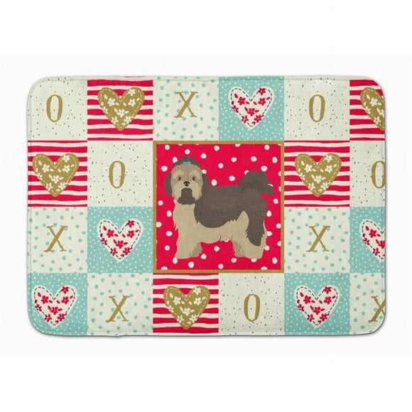 Carolines Treasures CK5888RUG 19 x 27 in. Russian Lapdog Love Machine Washable Memory Foam Mat