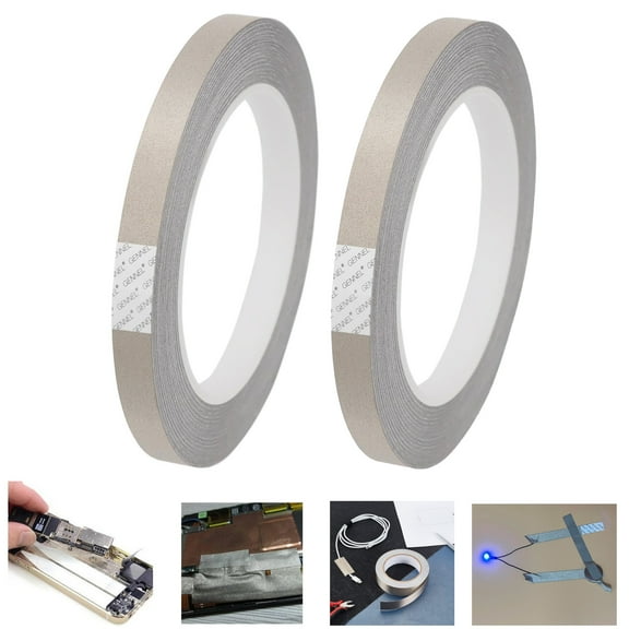 10mm x 20M High-Shielding Conductive Cloth Fabric Adhesive Tape, Faraday Tape for EMI Shielding, Interference Signal Blocking, Laptop Mobilephone LCD Repair, Cable Wire Harness Wrapping