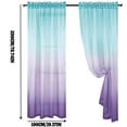 thumbnail image 3 of Sheer Curtains for Living Room, Ombre 84X52 In, Rod Pocket Curtains, 2 Panels, Gradient Teal Purple, Light Filtering, Bedroom Window Treatments, Home Decor Living Room, 3 of 8