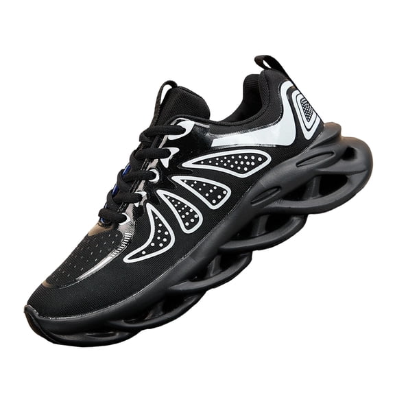 KANG Fashion Women's Breathable Mesh Walking Sneakers, Lightweight Air-Cushioned Casual Shoes with Non- Soles for All-Day Comfort and Everyday Wear Black 36