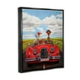thumbnail image 3 of Stupell Industries Ostrich Couple Geezers Convertible Painting Jet Black Floating Framed Canvas Print Wall Art, Design by Lucia Heffernan, 3 of 8