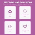 thumbnail image 4 of 1 Set Baby Spoon Fork Suction Cup Bowl Kids Eating Training Utensils Baby Tableware, 4 of 8