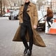 thumbnail image 1 of Gabardina para hombre abrigo informal ajustado cortavientos de talla grande abrigo largo liso chaqueta de primavera a la moda para hombre, 1 of 5
