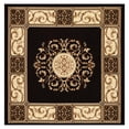 thumbnail image 2 of Superior Classic Elegant Floral Medallion Power-Loomed Indoor Area Rug, Coffee, 5' x 5' Square, 2 of 6
