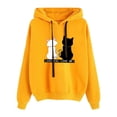 thumbnail image 5 of DDAPJ pyju Women’s Casual Hoodies 2023 Fall Fashion,Drawstring Long Sleeve Drop Shoulder Pullover Tops Loose Fit Cozy Hooded Sweatshirt Cat Print Cute Hoodie for Girls Teens Y2K Clothes, 5 of 6