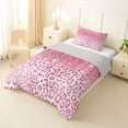 thumbnail image 2 of Erosebridal Bling Cheetah Print Girl Twin Comforter Sets 3-Piece,Teens Leopard Print Glitter Print Bedding Set,Pink White,Grey Reversible, 2 of 6