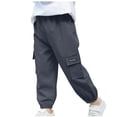 thumbnail image 4 of Gamivast Boys' 2-Pack Cargo Pants Elastic Waist Drawstring Casual Trousers Loose Fit Joggers with Side Pockets Comfortable Everyday Playwear, 4 of 8