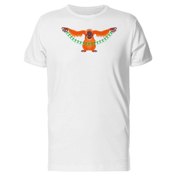 Orangutan With A People Garland T-Shirt Men -Image by Shutterstock, Male XX-Large