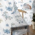 thumbnail image 5 of Sheer Curtains 108 inches Long, Winter Snowflake Animal Owls Eucalyptus Leaves Light Filtering Sheer Window Curtains Rod Pocket Voile Drapes for Bedroom Living Room, 52"W x 108"L 2 Panels, 5 of 7