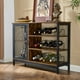 thumbnail image 3 of Gabinete de Bar de con Soporte para Copas y Porta botella, Estantes Bufets de Cocina, Mueble Mini Cantina para Vino, 3 of 11
