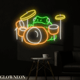 thumbnail image 3 of Glowneon Frog Play Drum Neon Sign, Frog Drum Band Music Club Led Sign, 3 of 5