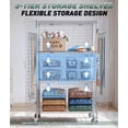 thumbnail image 6 of Vakiorn Commercial Wire Storage Cage 24x48x70 inch Chrome Mobile Lockable Doors Wheels Heavy Duty Shelving for Warehouse Grocery Kitchen Office School Restaurant, 6 of 9
