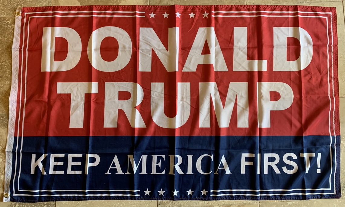 President Trump 2020 Keep America First KAF Rough Tex® 68D Nylon 6X10 XXXL Flag 