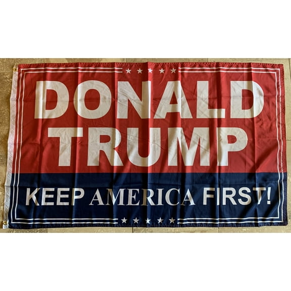 Donald Trump Keep America First KAF Red And Blue Rough Tex® 100D 3'X5' Flag