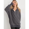 thumbnail image 3 of Sudadera con capucha PRETTYGARDEN Fall Tops para mujer, color gris oscuro, 3 of 5
