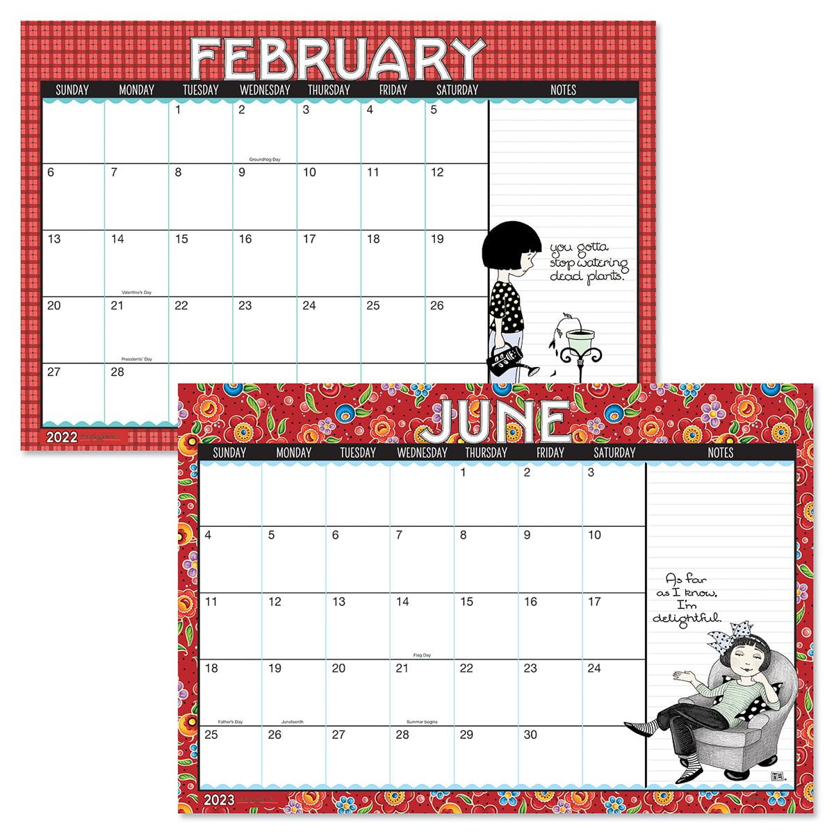 Calendrier Menstruel 2023 2022-2023 Mary Engelbreit Calendar Pad - 24 Months With 12 Different  Designs, 11" X 16 1/4". - Walmart.com
