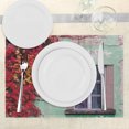 thumbnail image 3 of Ambesonne Autumn Place Mats Set of 4, Fall Ivy on Old House, Standard Size, Red Mint Green, 3 of 6