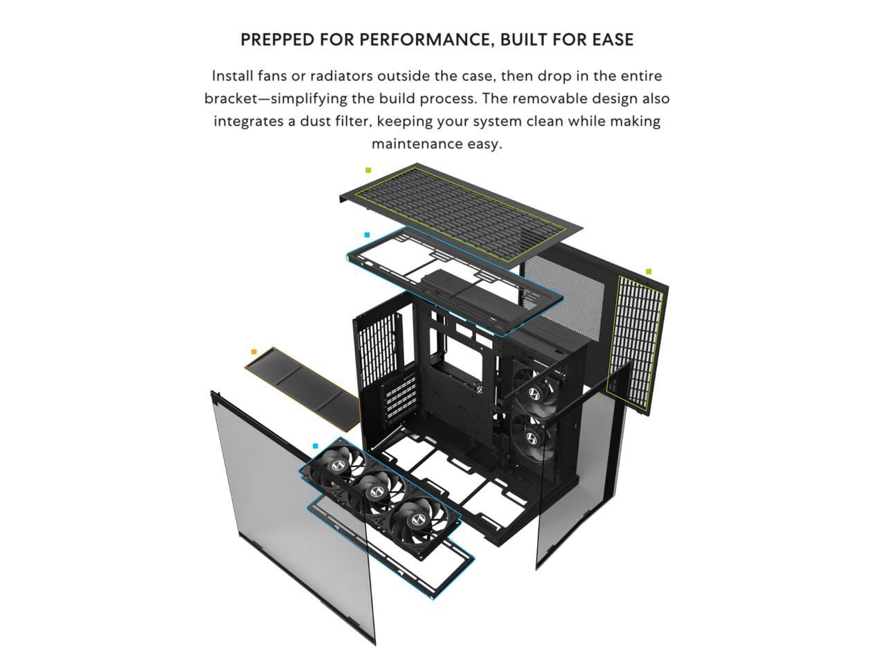 Lian Li O11DMIV2X Compact ATX Mid-Tower PC Case Panoramic Glass Black