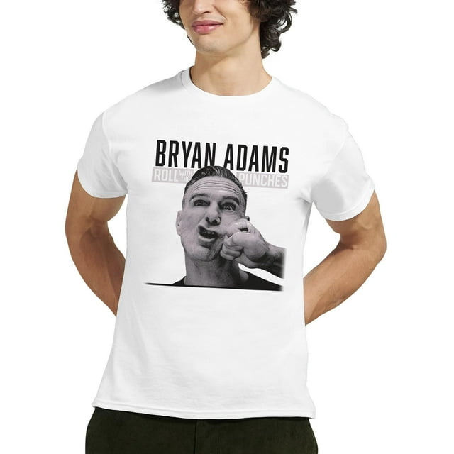 Bryan Adams Roll With The Punchs Tour 2025 T-Shirt Unisexe Double Face - Blanc - G