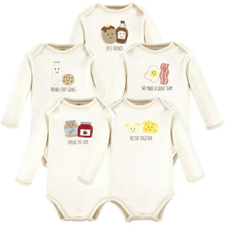 Touched by Nature Organic Cotton Long-Sleeve Bodysuits, Better Together, Newborn