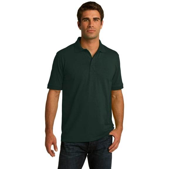 Port & Company Tall Core Blend Jersey Knit Polo. Kp55t , KP55T , Dark Green , Large Tall
