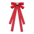 thumbnail image 1 of de lazo para mujeres antes del bowtie joya de joyas de joyería de la cinta de corbata corbata broche de corbata para la camisa casual accesorios Rojo, 1 of 8