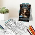 thumbnail image 4 of Netecom Dark Goddess Coloring Book Spiral Bound for Adults, A5 Wooden Cover, 30 Gorgeous Goddess Coloring Pages of Dark Fantasy for Stress Relief and Relaxation, 4 of 6