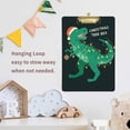 thumbnail image 5 of FMSHPON Christmas Christmas Dinosaur Santa Hat Clipboard Hardboard Wood Nursing Clip Board and Pull for Standard A4 Letter 13x9 inches, 5 of 5