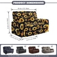 thumbnail image 2 of Xixirimido Recliner Loveseat Cover Non-Slip Reclining Couch Covers for 2 Seat, Recliner Sofa Cover Furniture Protector with Pockets for Kids, Pets, Butterfly Sunflower Black, 2 of 8