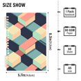 thumbnail image 2 of FORMRS 1-Subject Spiral Notebook 8" x 5" College Ruled 60 Refillable Sheet A5 Hard Cover, 2 Pack, Pink Cubes, 2 of 7