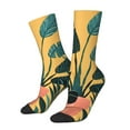 thumbnail image 2 of Uemuo Cat Hiding In Potted Plants Pattern Women's Crew Socks, Soft Durable Breathable Moisture-Wicking with Odor Control Cotton socks, 2 of 9