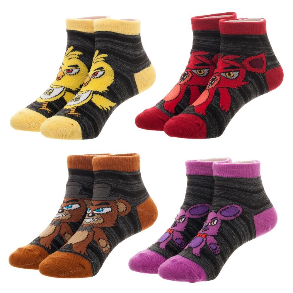 FNAF Crew Socks Five Nights at Freddy's Youth 4 Pair Pack New
