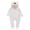 White, variant on GYRATEDREAM Newborn Baby Jumpsuit Girls Boys Hooded Fleece Rompers Long Sleeve Outwear Outfits, White 9-12 Months